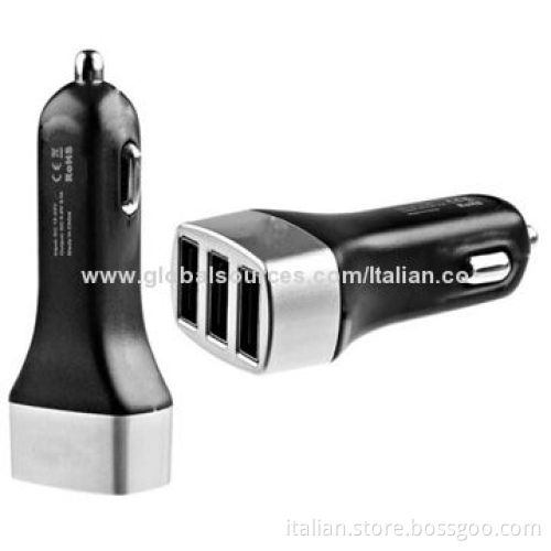 Hot selling 5V, 4.2A output with 3 USB car charger for smart phones and tablet PC
